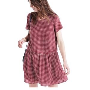 Madewell Silk Ascot Tile Print Drop Waist Dress size 2